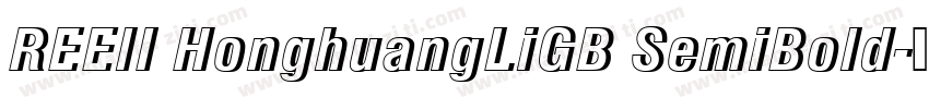 REElI HonghuangLiGB SemiBold字体转换